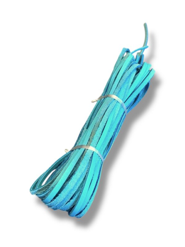 Cyan Blue Chrome tan lace