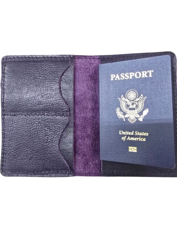 Passport leather wallet, oil tan cow leather