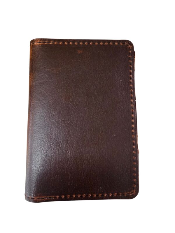 Passport leather wallet, oil tan cow leather
